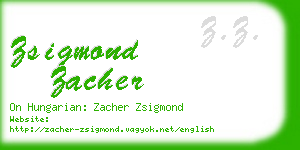 zsigmond zacher business card